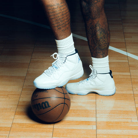 AIR JORDAN 11 RETRO 'COLUMBIA' - WHITE/LEGEND BLUE