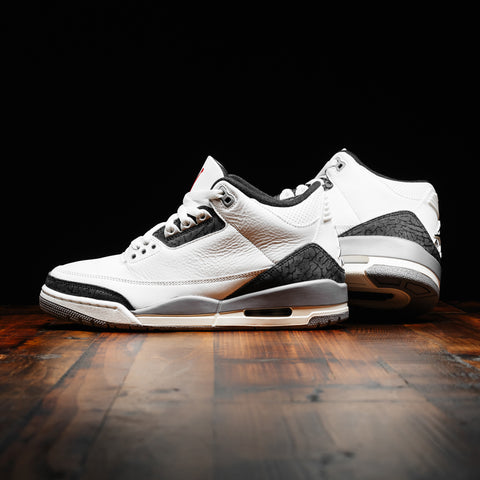 AIR JORDAN 3 RETRO 'CEMENT GREY' - SUMMIT WHITE/FIRE RED