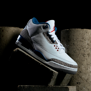 AIR JORDAN 3 RETRO 'TRUE BLUE' - WHITE/TRUE BLUE