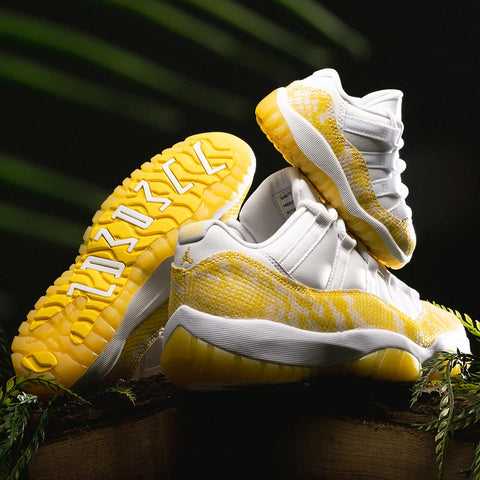 WOMEN'S AIR JORDAN 11 RETRO LOW - WHITE/TOUR YELLOW