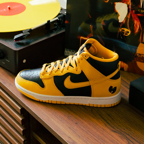 NIKE DUNK HIGH RETRO PREMIUM 'WU-TANG' - BLACK/POLLEN