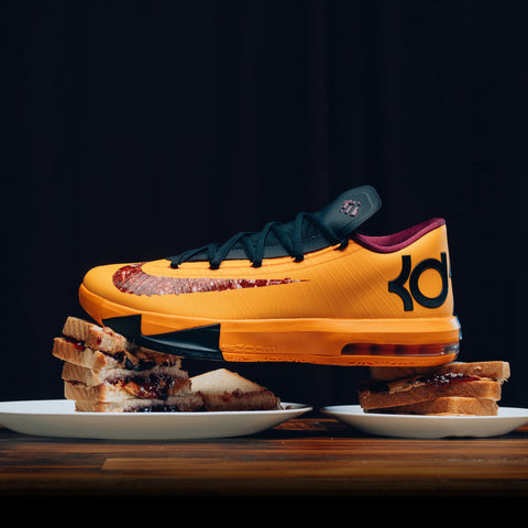 NIKE ZOOM KD 6 'PEANUT BUTTER JELLY' - LASER ORANGE/RASPBERRY RED