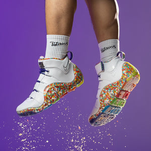 NIKE ZOOM LEBRON IV 'FRUITY PEBBLE' - WHITE/TRUE RED