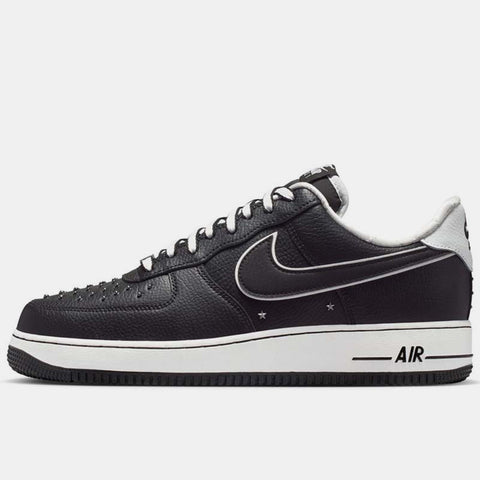NIKE AIR FORCE 1 ’07 PREMIUM 'LEATHER JACKET' - BLACK/SUMMIT WHITE