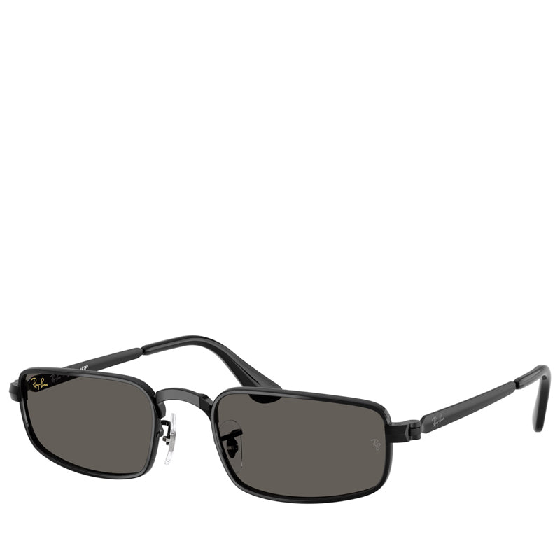 A$AP Rocky x Ray-Ban Bold Metals - Polished Black/Dark Gray