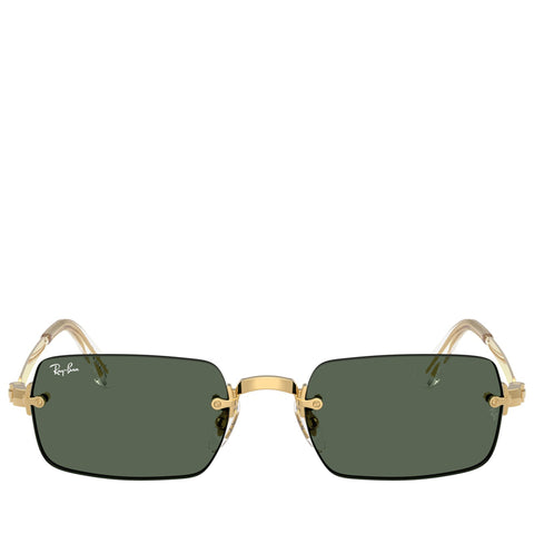 A$AP Rocky x Ray-Ban Rimless - Polished Arista Gold/Dark Green