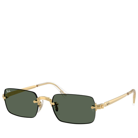 A$AP Rocky x Ray-Ban Rimless - Polished Arista Gold/Dark Green