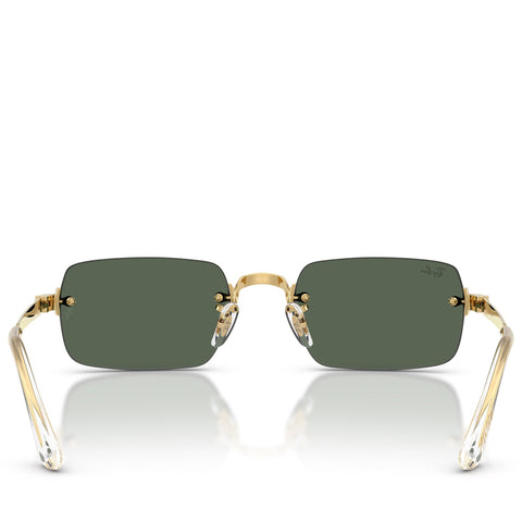 A$AP Rocky x Ray-Ban Rimless - Polished Arista Gold/Dark Green
