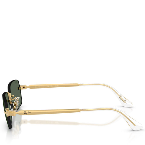 A$AP Rocky x Ray-Ban Rimless - Polished Arista Gold/Dark Green
