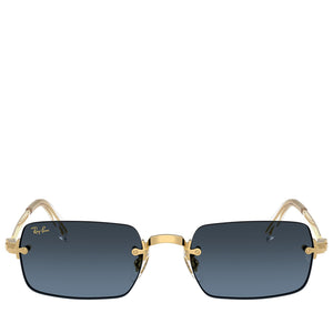 A$AP Rocky x Ray-Ban Rimless - Polished Arista Gold/Blue Gradient Dark Grey