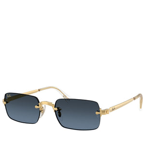 A$AP Rocky x Ray-Ban Rimless - Polished Arista Gold/Blue Gradient Dark Grey