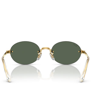 A$AP Rocky x Ray-Ban Rimless - Polished Arista Gold/Dark Green