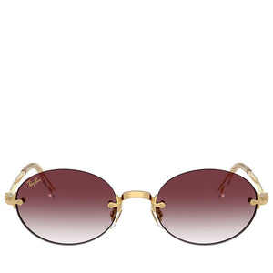 A$AP Rocky x Ray-Ban Rimless - Polished Arista Gold/Clear Gradient Dark Violet