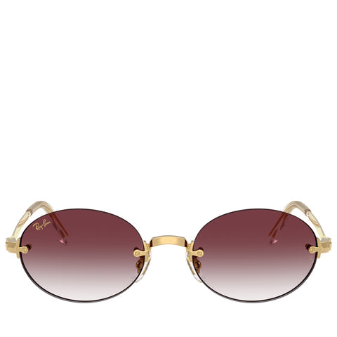 A$AP Rocky x Ray-Ban Rimless - Polished Arista Gold/Clear Gradient Dark Violet