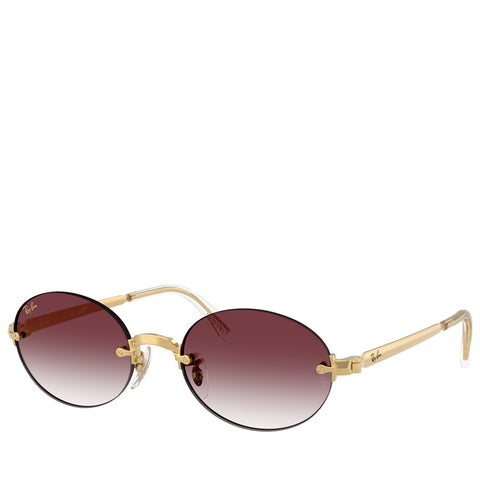 A$AP Rocky x Ray-Ban Rimless - Polished Arista Gold/Clear Gradient Dark Violet