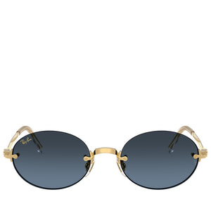 A$AP Rocky x Ray-Ban Rimless - Polished Arista Gold/Blue Gradient Dark Grey