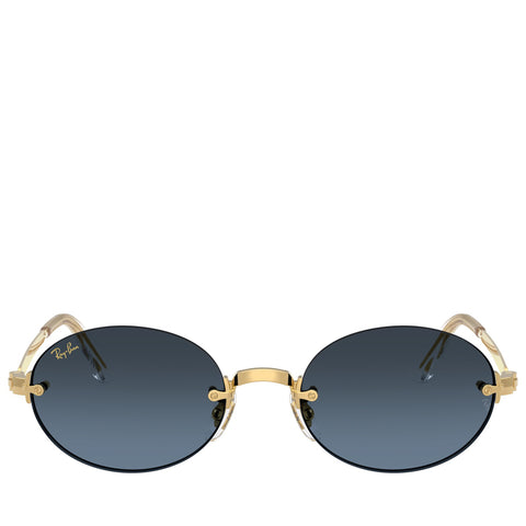 A$AP Rocky x Ray-Ban Rimless - Polished Arista Gold/Blue Gradient Dark Grey