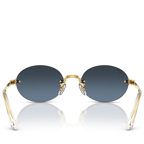 A$AP Rocky x Ray-Ban Rimless - Polished Arista Gold/Blue Gradient Dark Grey