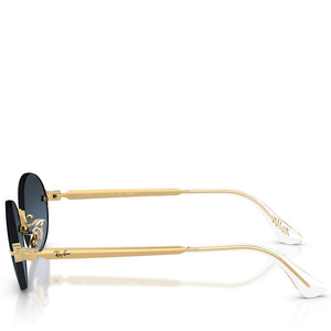 A$AP Rocky x Ray-Ban Rimless - Polished Arista Gold/Blue Gradient Dark Grey