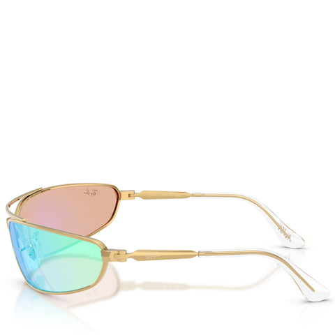 A$AP Rocky x Ray-Ban Pinnacle Metal - Polished Arista Gold/Light Grey Mirror Blue