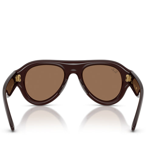 A$AP Rocky x Ray-Ban Aviator Puffer - Polished Transparent Dark Brown/Dark Brown