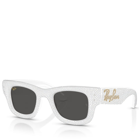 A$AP Rocky x Ray-Ban Wayfarer Puffer Crystal Pavé Edition - Polished White/Strass Pavé