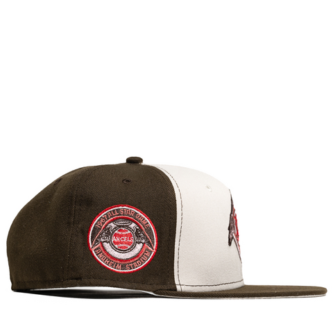 New Era x Politics California Angels 59FIFTY Fitted Hat - Chocolate/Cement