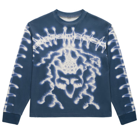 Fox Lab Airbrushed L/S Top - Blue