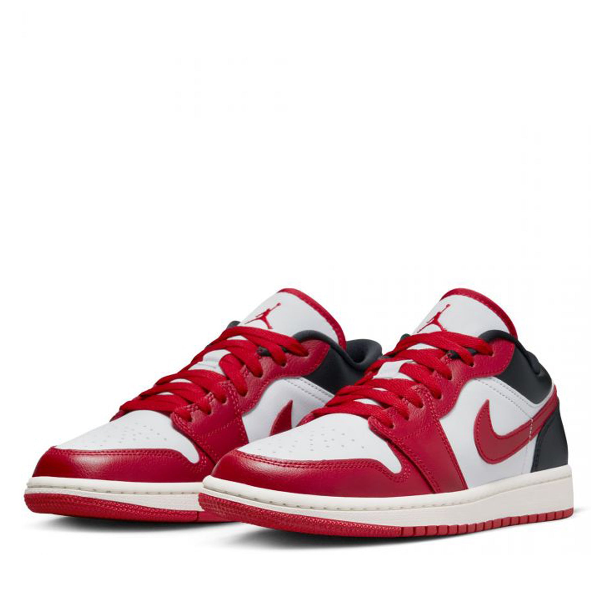 Women s Air Jordan 1 Low White Gym Red Black Sail