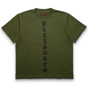 Pleasures Knight Overdyed Heavyweight Tee - Olive