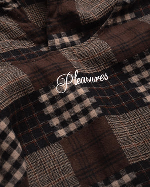 Pleasures Madras Poncho Hoodie - Brown