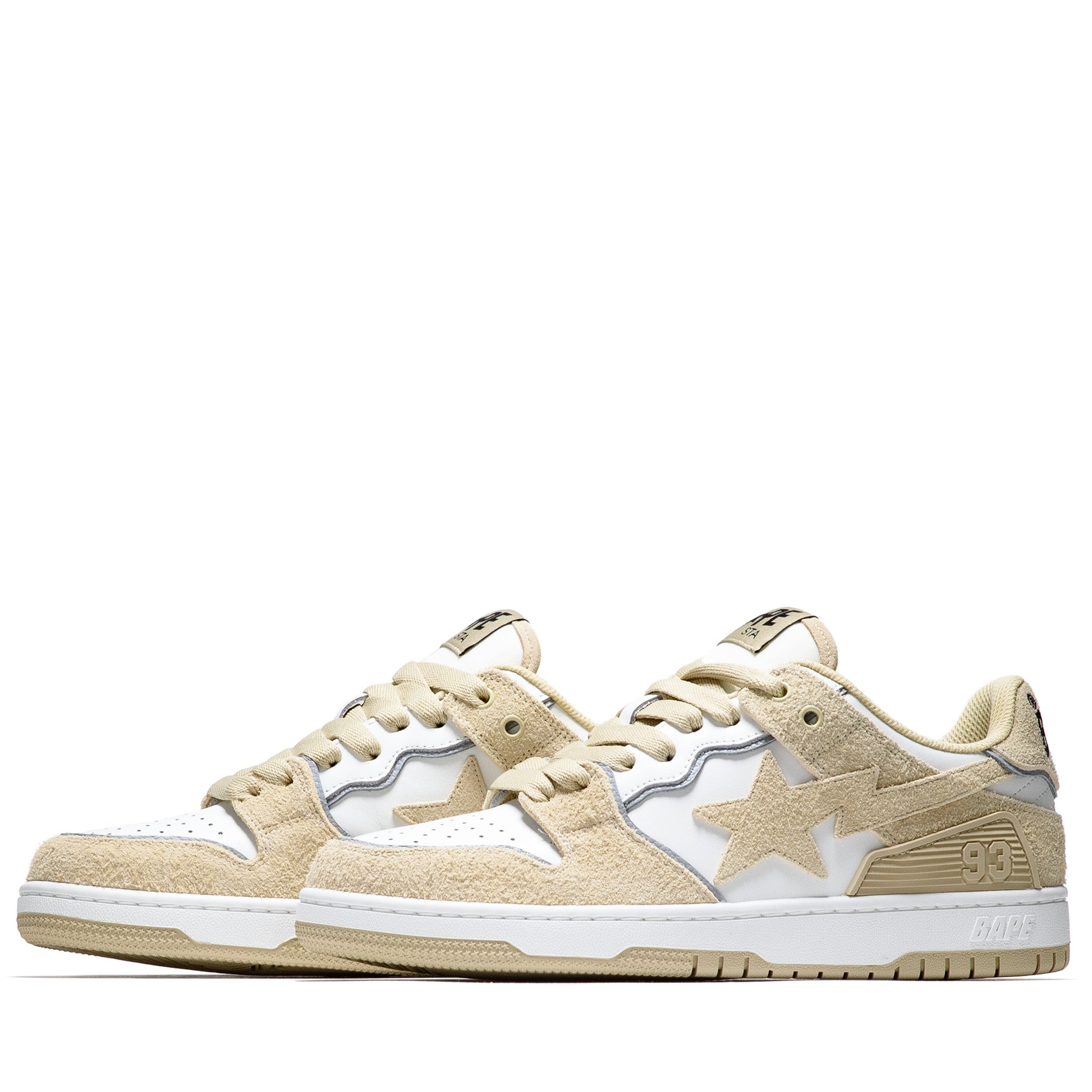 スケートボード A BATHING APE BAPE SK8 STA Beige Sneaker Politics