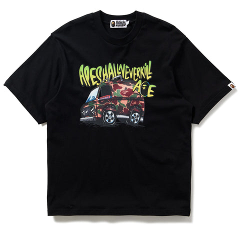 A Bathing Ape Car Graphic Tee - Black