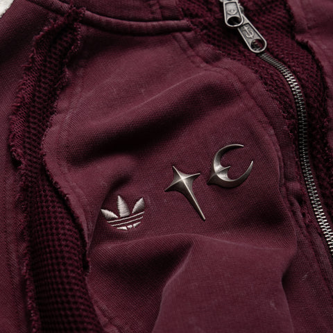 Thug Club x Adidas Teamgeist Zip Up Hoodie - Maroon