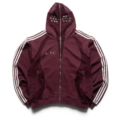 Thug Club x Adidas Teamgeist Zip Up Hoodie - Maroon