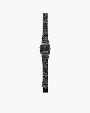 Liberty London x Casio Vintage AQ230 Analog-Digital Watch - Gunmetal Grey/Black