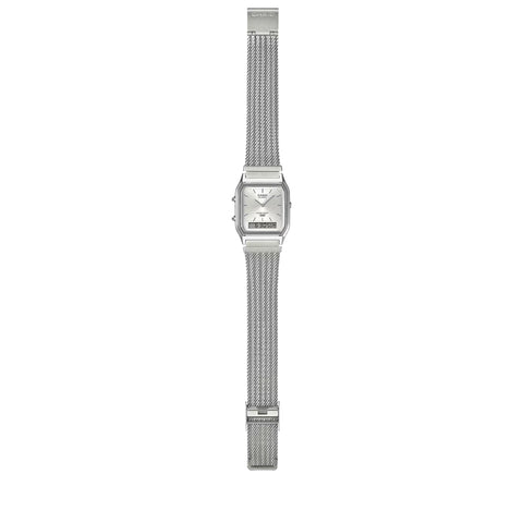 Casio Vintage AQ230 Analog-Digital Watch - Silver