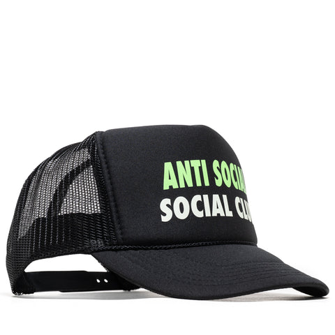 Anti Social Social Club Spell Out Trucker Hat - Black