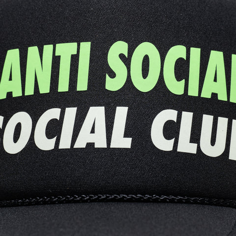 Anti Social Social Club Spell Out Trucker Hat - Black