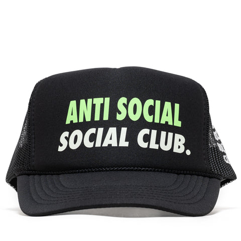 Anti Social Social Club Spell Out Trucker Hat - Black