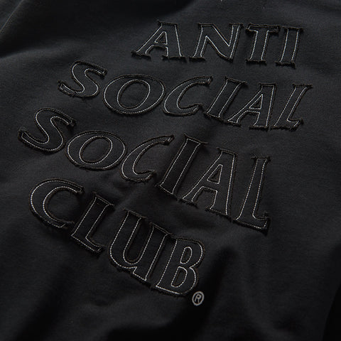 Anti Social Social Club Applique Mind Games Hoodie - Black