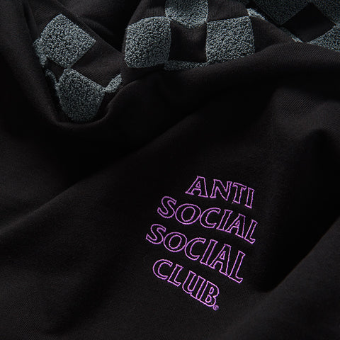 Anti Social Social Club Chenille Checkered Hoodie - Black