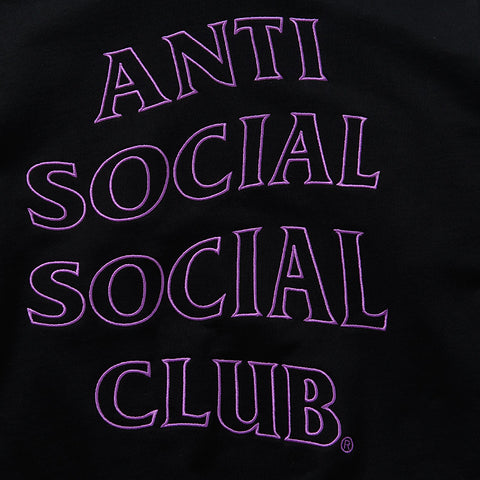 Anti Social Social Club Chenille Checkered Hoodie - Black
