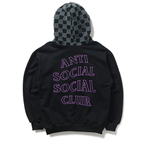Anti Social Social Club Chenille Checkered Hoodie - Black