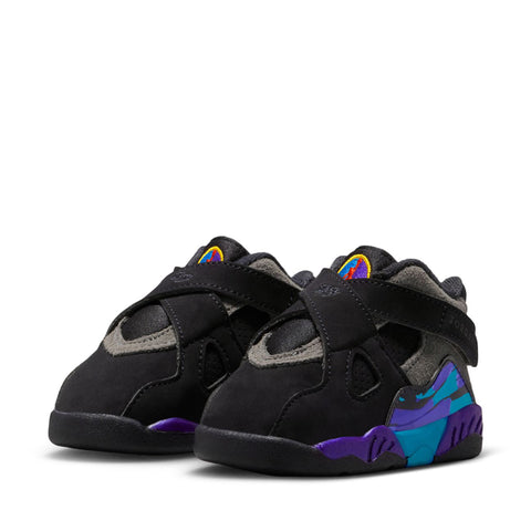 Jordan 8 Retro 'Aqua' (TD) - Black/Multi