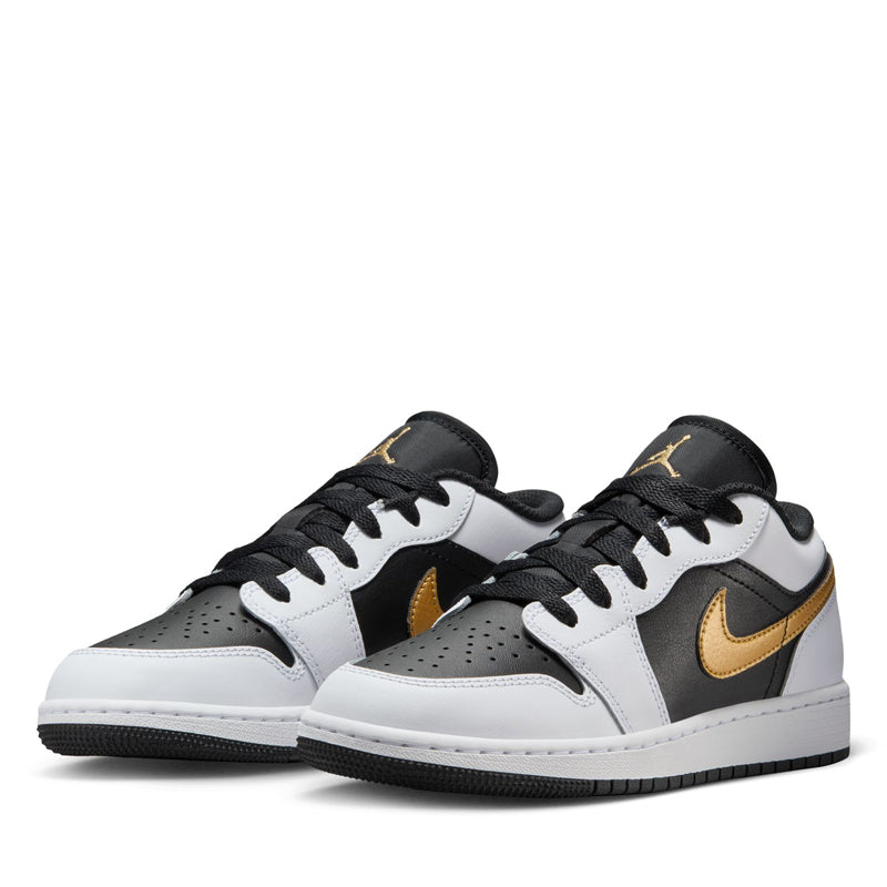 Jordan 1 fashion black white and gold