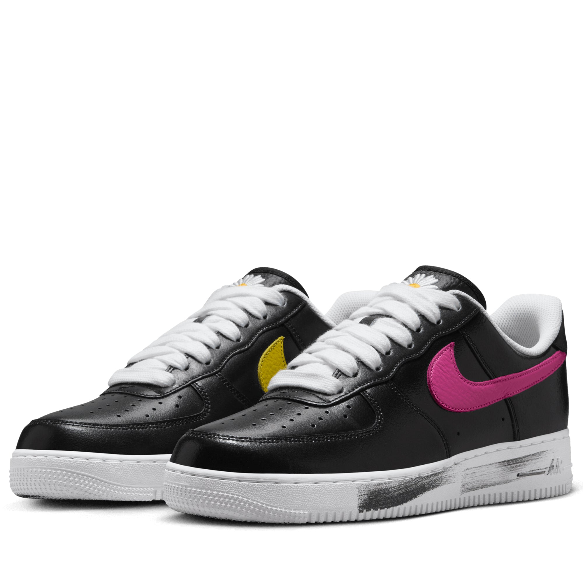 Air force 1 black with white swoosh online