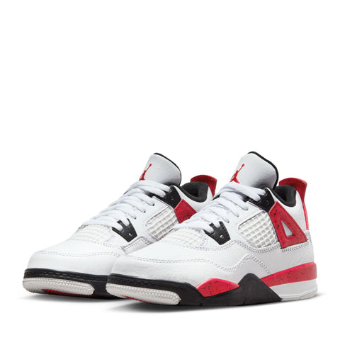 Jordan 4 Retro 'Red Cement' (PS) - White/Fire Red