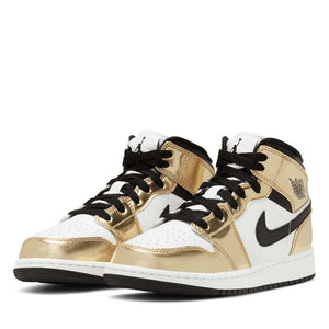 Air Jordan 1 Mid SE (GS) - Metallic Gold/Black