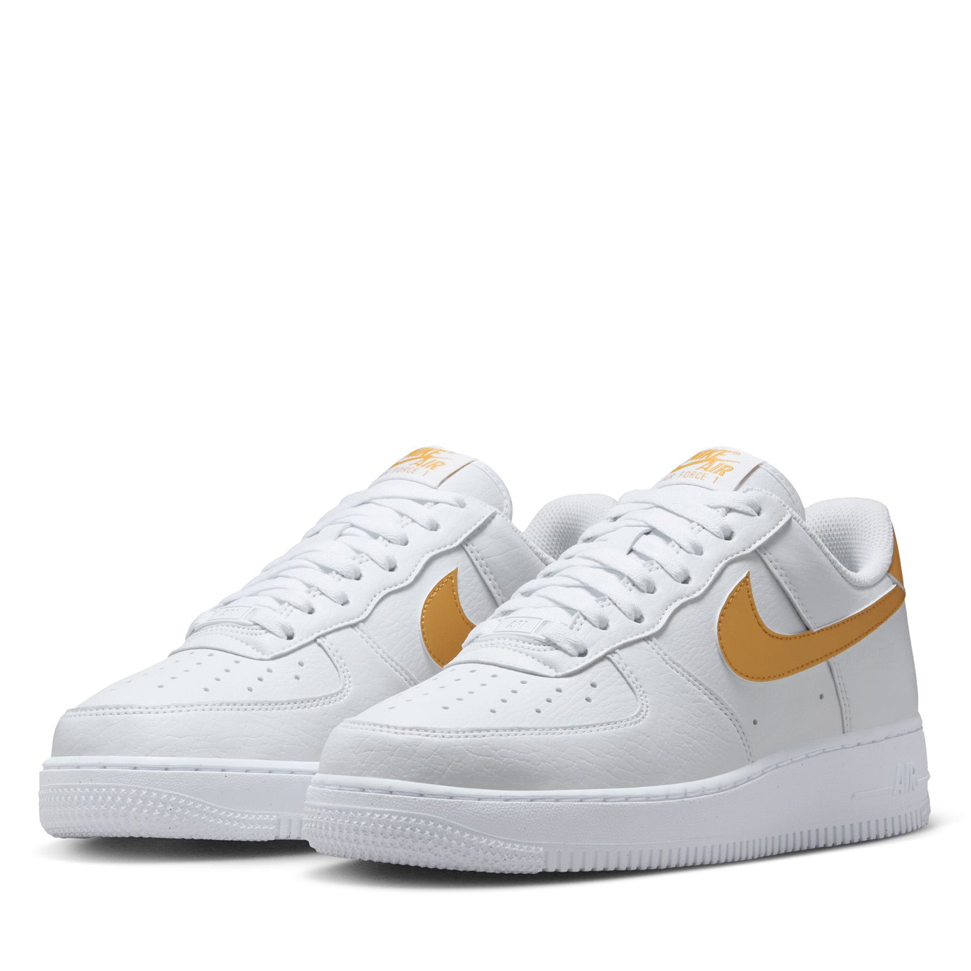 nike air force 1 07 white cool grey metallic gold